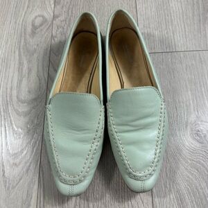 Vagabond Mint Green Leather Women's Loafers